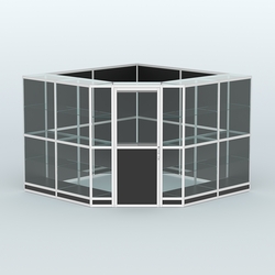 Павильон из профиля угловой №8г (9 кв.м), Черный