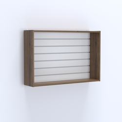 Витрина настенная №203-1В с эконом панелью, Орех