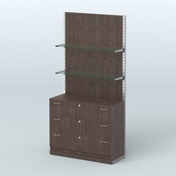 Система ЭЛЕГАНТ №9 с ДСП и тумбой T13 (1200 мм), Дуб Венге