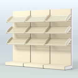 Стеллаж для хлеба и выпечки трехсекционный Феникс №3, Крем Вайс