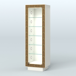 Низкая витрина декорированная НБА-501С, Белый