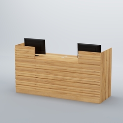 Ресепшен Атлант с накладными планками №6, Дуб Золотистый