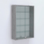 Витрина настенная №202-1А высокая Бетон Чикаго светло-серый F186 ST9