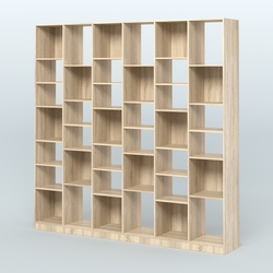 Стеллаж из ДСП серии ЛОФТ №16-2 с полками ДСП, Дуб Сонома