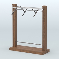 Островная система с перфорацией и поручнями под кронштейны №3, Орех