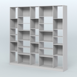 Стеллаж из ДСП серии ЛОФТ №17-2 с полками ДСП, Серый