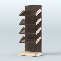 Стеллаж для хлеба и выпечки с четырьмя наклонными полками СХНП-02, Дуб Сонома + Дуб Венге