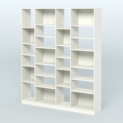 Стеллаж из ДСП серии ЛОФТ №15-2 с полками ДСП, Белый