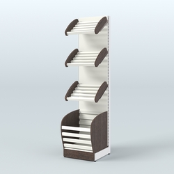 Малый стеллаж для хлеба и выпечки с нижней корзиной Феникс №4К, Дуб Венге + Белый