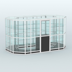 Павильон из профиля островной №5г, Черный