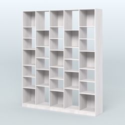 Стеллаж из ДСП серии ЛОФТ №13-2 с полками ДСП, Ясень Анкор светлый