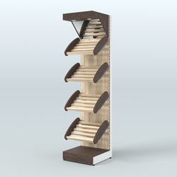 Стеллаж для хлеба и выпечки с полками - корзинами и фризом Феникс №5Ф, Дуб Венге + Дуб Сонома