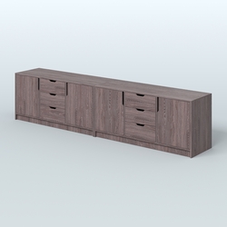 Тумба Модесто, комплект, Ясень Анкор темный