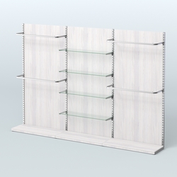 Система ЭЛЕГАНТ №11 пристенная с ДСП (3600 мм), Ясень Анкор светлый