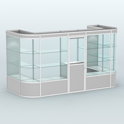 Павильон из профиля пристенный №11а (5,50 кв. м), Серый