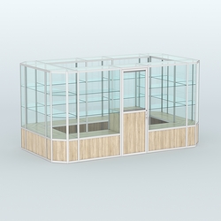 Павильон из профиля островной №3б, Дуб Сонома