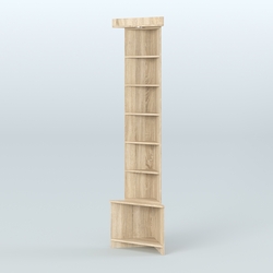 Витрина открытая для чая и кофе угловая №3 (внешний угол), Дуб сонома