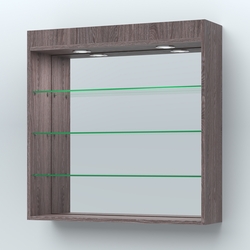 Витрина настенная "Фаберлинк", Ясень Анкор темный