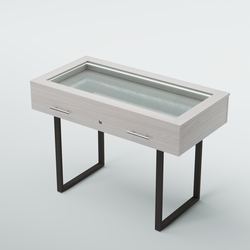 Витрина для музеев "Коллекция" №20-П с подсветкой, Ясень Анкор светлый