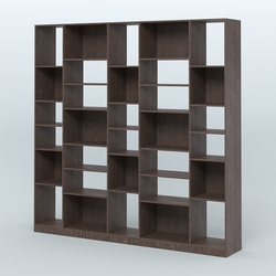 Стеллаж из ДСП серии ЛОФТ №17-2 с полками ДСП, Дуб Венге