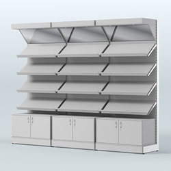 Стеллаж для хлеба и выпечки трехсекционный Феникс №5, Серый
