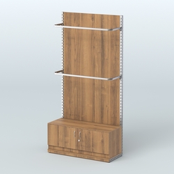 Система ЭЛЕГАНТ №2 с ДСП и тумбой T21 (1200 мм), Орех