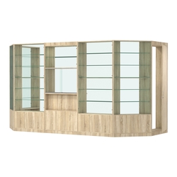 Пристенный торговый павильон из ДСП СЭСП №5 (6 кв.м), Дуб Сонома