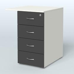 Брифинг-приставка с тумбой Прайм, Белый и Черный