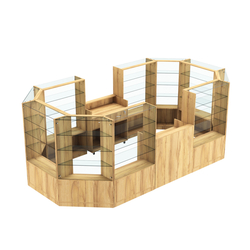 Торговый островок в центр зала ГРАЦИЯ №5 (открытый) (8, 55 кв.м), Дуб Золотистый