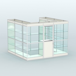 Павильон из профиля пристенный №5в (6,75 кв. м), Белый