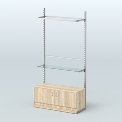 Система ЭЛЕГАНТ №7 без ДСП с тумбой T21 (1200 мм), Дуб сонома