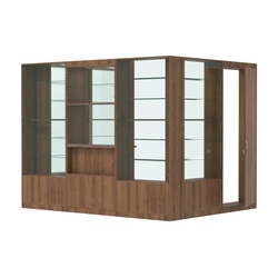 Пристенный торговый павильон из ДСП СЭСП №9 (5, 67 кв.м), Орех