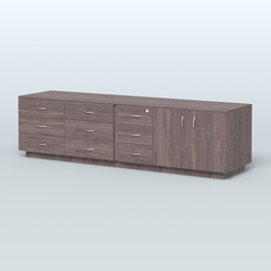 Тумба Феникс опорная приставная левая, Ясень Анкор темный