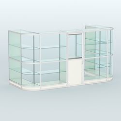 Павильон из профиля пристенный №11г (5,50 кв. м), Белый