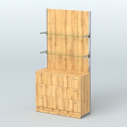 Система ЭЛЕГАНТ №9 с ДСП и тумбой T13 (1200 мм), Дуб Золотистый