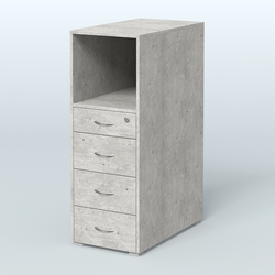 Тумба высокая Стандарт, Метрополитан Грей