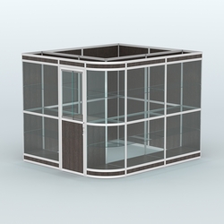 Павильон из профиля угловой №5в (5,5 кв.м), Дуб Венге