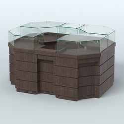 Торговый островок GOLD №1 (3,13 кв.м), Дуб Венге