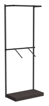 Настенная система с подиумом и комбо - поручнями для одежды ЛОФТ №3 (900мм), Дуб Венге