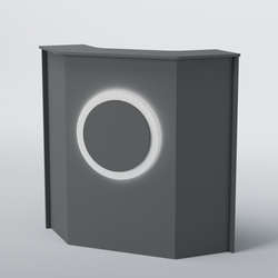 Ресепшен угловой КРУГ №2, Темно-Серый