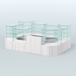 Павильон ИСТРА в центр зала №10 (открытый) (8, 32 кв.м), Ясень Анкор светлый