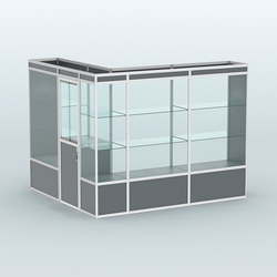 Павильон из профиля угловой №1а (5,5 кв.м), Темно-Серый