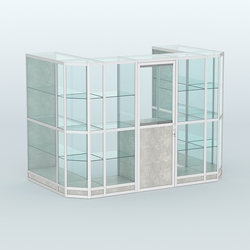 Павильон из профиля пристенный №6г (4,05 кв. м), Метрополитан Грей