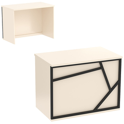 Ресепшен - стол серии ЛОФТ - АЛЬФА №1 (декор №1), Крем Вайс