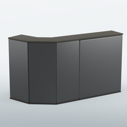 Ресепшен Г-образный БАРХАТ СЕРЫЙ ПЕРЛАМУТР №1 (ровная поверхность), Черный + Экокожа черная