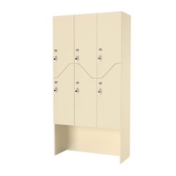 Шкаф для раздевалок СТАНДАРТ-Элегия №3-3Б, Крем Вайс