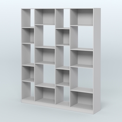 Стеллаж из ДСП серии ЛОФТ №15-1, Серый