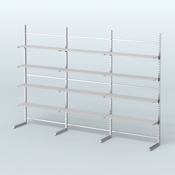 Системы ЭЛЕГАНТ пристенные с полками из ДСП №7 (3600мм), Серый