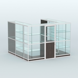 Павильон из профиля пристенный №5г (6,75 кв. м), Дуб Венге