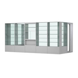 Пристенный торговый павильон из ДСП СЭСП №13 (9, 45 кв.м), Серый